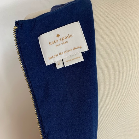 Kate Spade Sawyer Dress Blue Orange Sleeveless 2 - Picture 8 of 8